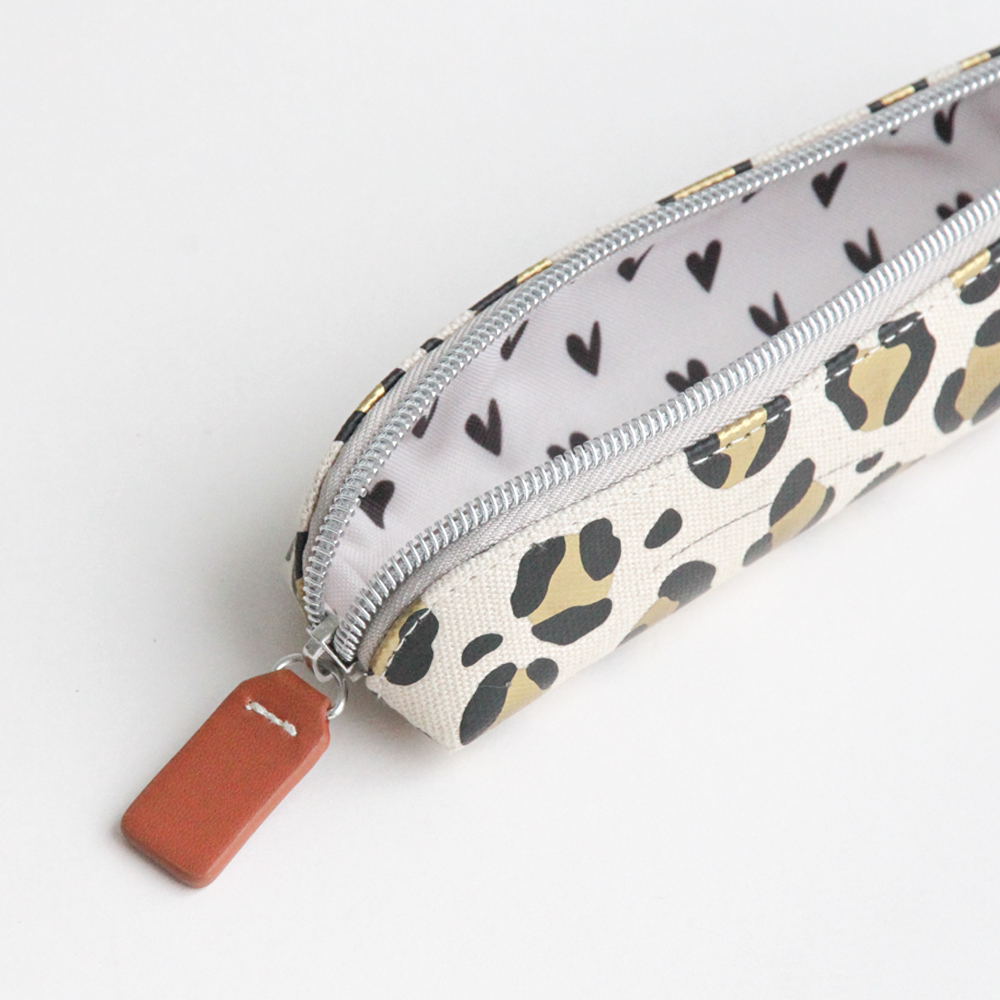 Leopard Print Small Pencil Case By Caroline Gardner Vibrant Home